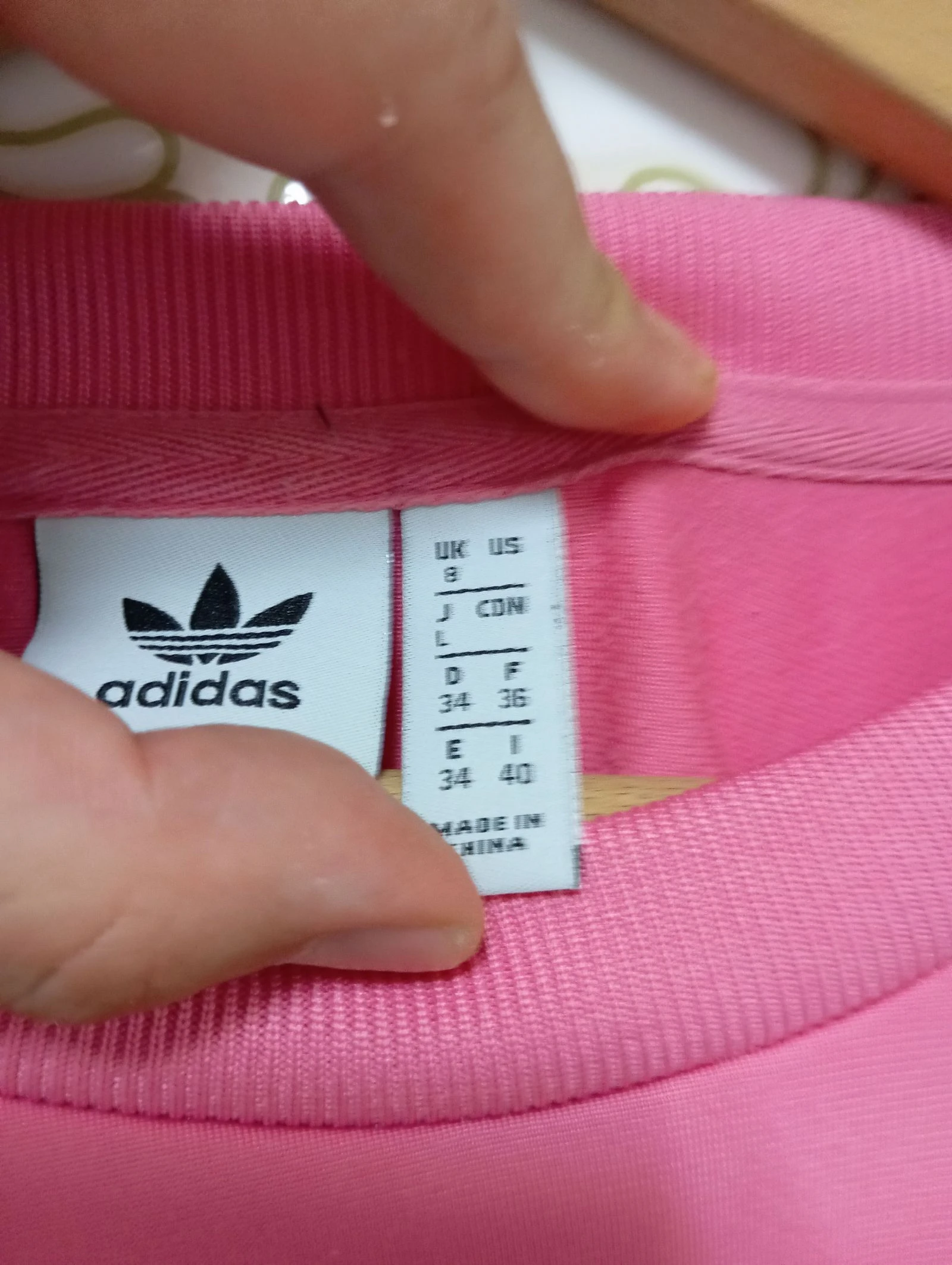 Pink, black and white Adidas three-color sweatshirt with large Trifolio – photo 3